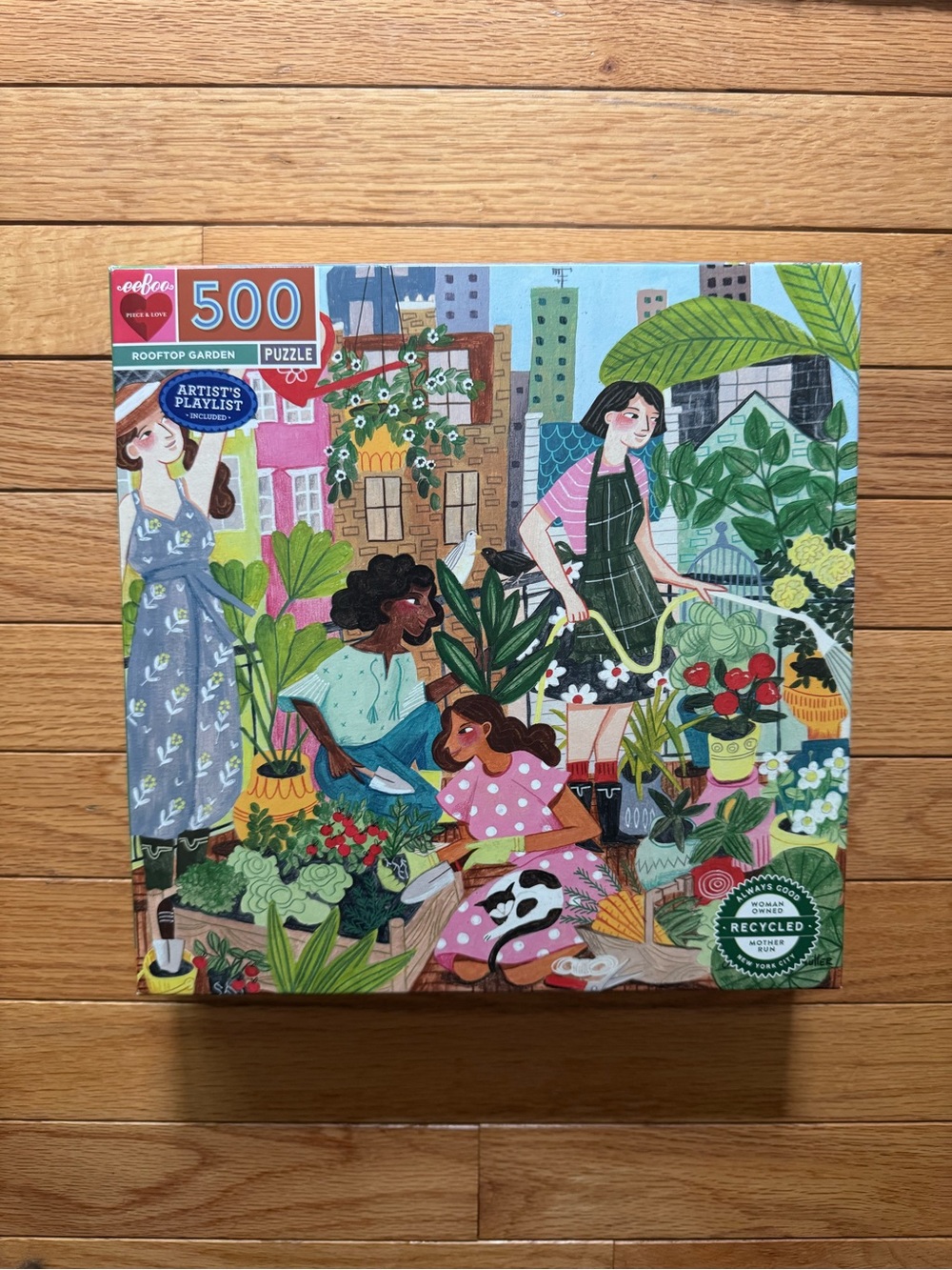 Eeboo Rooftop Garden 500 pc puzzle